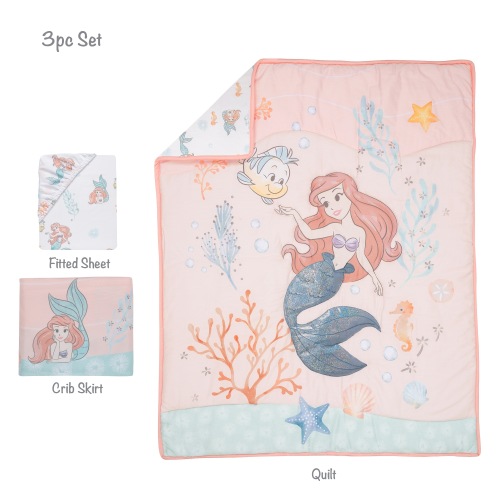 Bedtime Originals Disney Baby The Little Mermaid 3-Piece Baby Crib Bedding Set