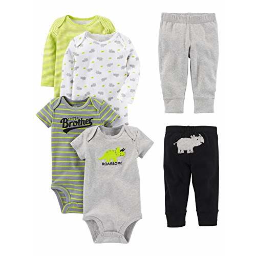 Simple Joys by Carter's Baby Boys' 6-Piece Bodysuits (Short and Long Sleeve) and Pants Set