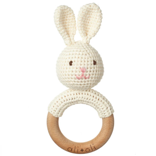 Rabbit Crochet Rattle Teether