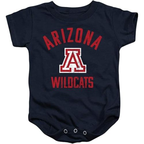 University of Arizona Official One Color Wildcats Logo Unisex Infant Snap Suit for Baby, Navy, Small (6 Months)