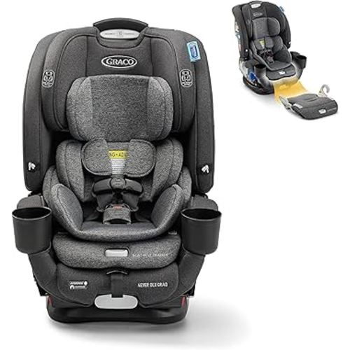 Graco 4Ever DLX Grad 5-in-1 Car Seat, Harrison Infant, Toddler, Booster, Convertible Car Seat, Features Slim Fit and Removable Seat Belt Trainer