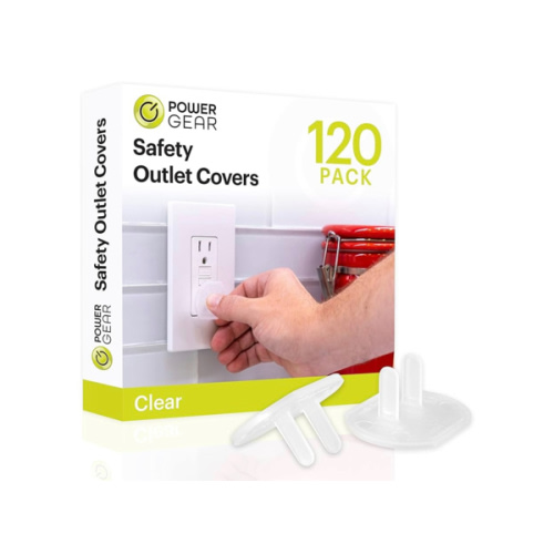 Power Gear Outlet Covers Baby Proofing Child Proof Plug Covers for Electrical Outlets Easy Install Outlet Plug Covers UL Listed Shock Prevention Clear 54614 120 Count