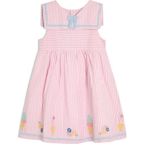 Ice Cream Appliqué Sailor Dress, 6-12M