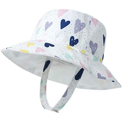 Baby Sun Hat Print Pattern Reversible Kids Boy Girls hat UPF 50+ Sun Protection Beach Bucket Hat Wide Brim