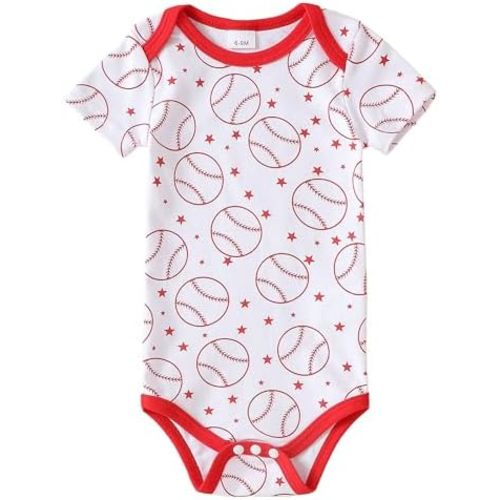 Chichoo Infant Baby Football Baseball Soccer Sport Jersey Outfit Costume Bodysuit Interlock 195 Gsm 0-24 Months