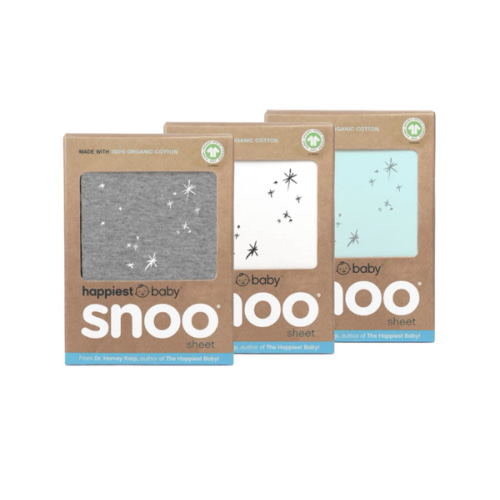 Baby Bassinet Fitted Sheets | SNOO | Graphite - Ivory - Teal