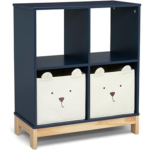 babyGap by Delta Children Brannan Bear Bookcase with Bins, Navy