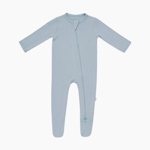 Kyte Baby Zipper Footie - Fog, 3-6 M