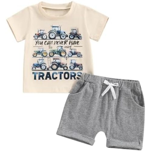 WZTYYDS Toddler Boys Summer Outfits Animal Print Short Sleeve T-Shirt and Elastic Shorts for 2 Piece Vacation Clothes Set