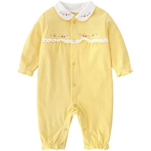 Baby One Piece Romper Soft Cotton Sleepwear Footed Jumpsuit for 0-12 Month Infant