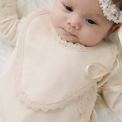 Baby Girl Bib - Mia Newborn Collection – Baby Beau and Belle