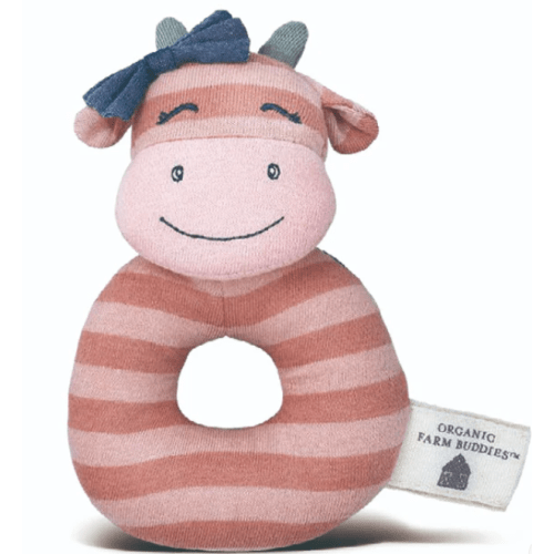 Apple Park Kids Miss Moo Teething Rattle