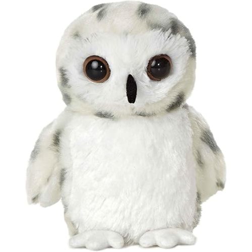 Aurora® Adorable Mini Flopsie™ Snowy Owl Stuffed Animal - Mini Companions Ready for Playful Adventures - for Kids All Ages, Toddlers, Adults, and Families - White 7 Inches