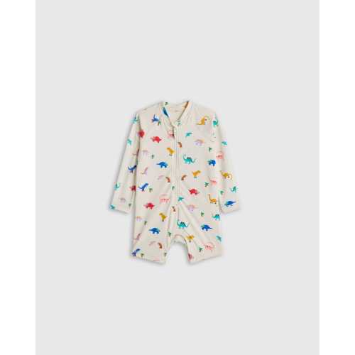 Long Sleeve Zip-Up Rash Guard One-Piece