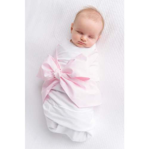 Bow Swaddle ® - Palm Beach Pink
