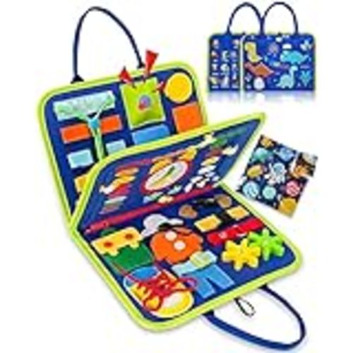 Amazon.com: Esjay Toddler Busy Board Montessori Toys, Toddler Toys for 1 2 3 4 Year Old Boys Girls Gifts, Sensory Board Busy Book Educational Learning Activities for Fine Motor Skills, Travel Toys for Airplane : Toys & Games