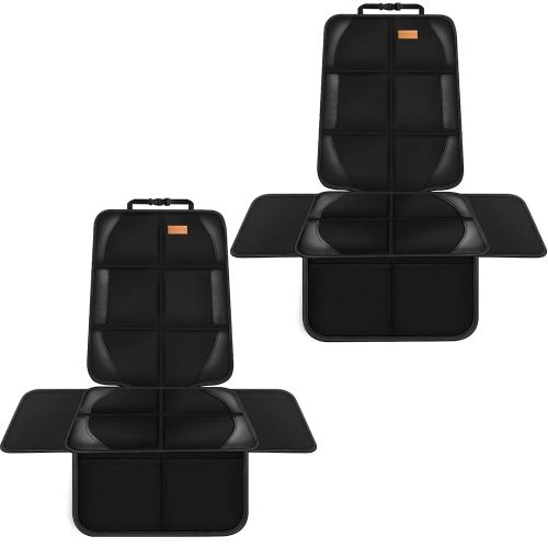 Car Seat Protector, 2 Pack of Seat Protectors, Thickest Padded 600D Fabric Padding, Waterproof, Durable, Anti Slip Backing, Child Seat Protection, Suitable for Babies, Toddlers, Children(2 Protector)