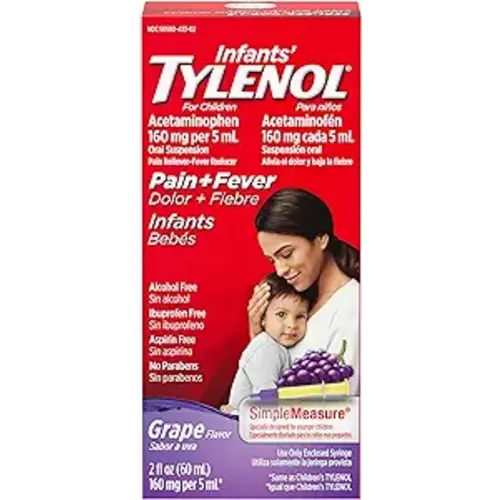 Infants' Tylenol Acetaminophen Liquid Medicine, Grape, 2 fl. oz