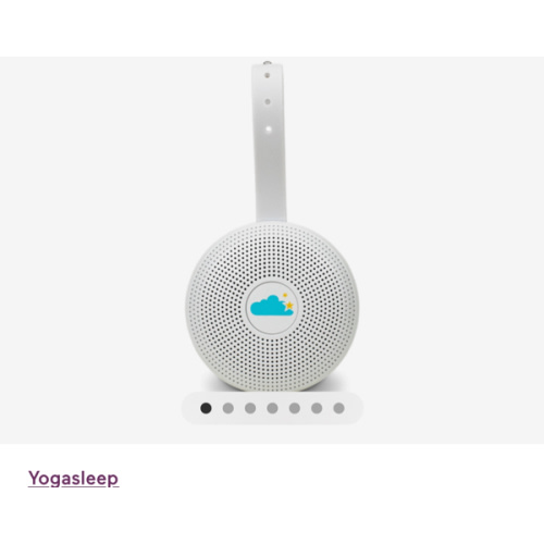 Yogasleep Hushh+ Portable White Noise Machine for Baby, 20 Soothing Natural Sounds, Wireless Charging & Speaker, Compact Size, Noise Canceling for Better Sleep, Privacy & Nursery Must Have