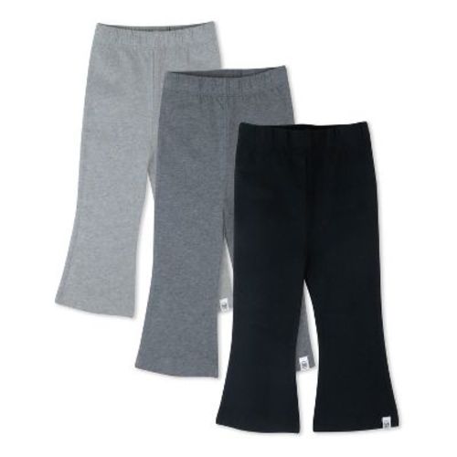3-pack Organic Cotton Legging Set Black Ombre Newborn