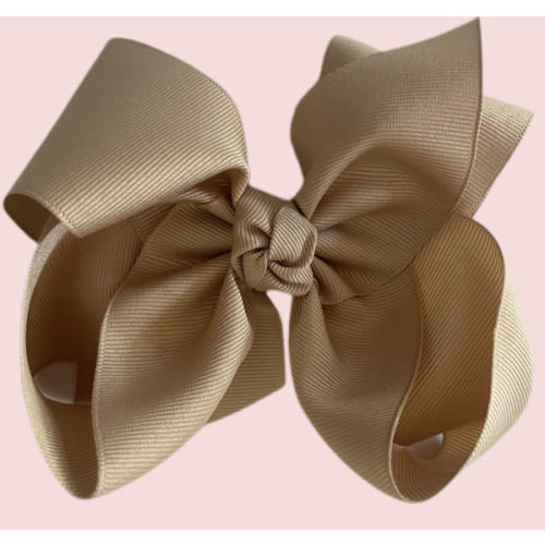 Oatmeal Grosgrain Bow
