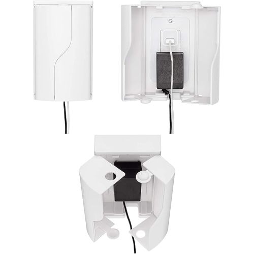 Safety Innovations Twin Door Baby Safety Outlet Cover Box for Babyproofing Outlets - More Interior Space for Extra Large Electrical Plugs and Adapters - Easy to Install - Easy to Use, (1-Pack)
