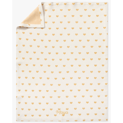 Heart Matelasse Baby Blanket