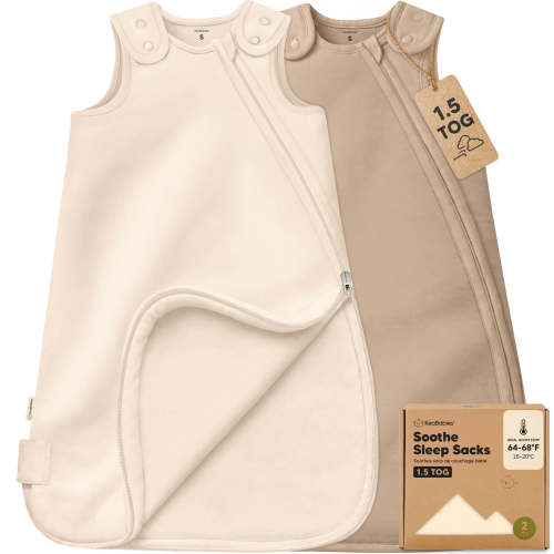 2-Pack Soothe Sleep Sacks (1.5 TOG) - Ecru / Small