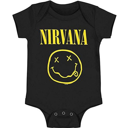 Nirvana Smiley Face Logo Infant Baby Romper Snapsuit (6-12 Months)