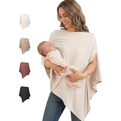 Amazon.com : Konssy Nursing Cover for Breastfeeding, 360 Full Privacy Breathable Breastfeeding Cover, Multi-use Carseat Canopy (Blush Beige) : Baby