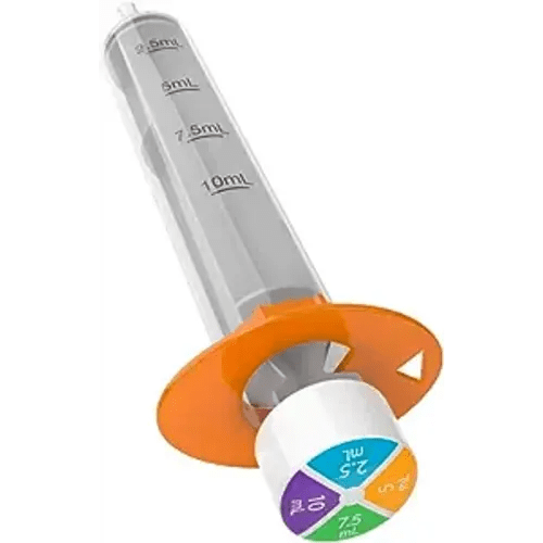 EZY DOSE Kids Baby Oral Syringe & Dispenser, True Easy Design for Liquid Medicine, Easy to Control, 10 mL/2 TSP Color Coded, BPA Free - 1 Count (Pack of 1)