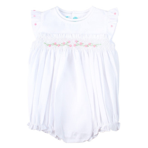 Rose Garden Collection Smocked Fly Sleeve Bubble | Feltman Brothers