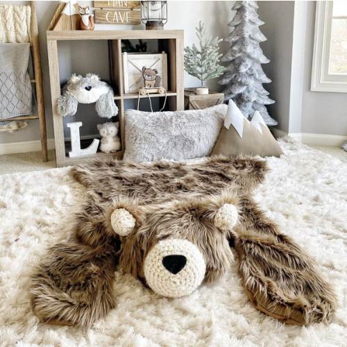 Regular Size Cappuccino Grizzly Bear Rug