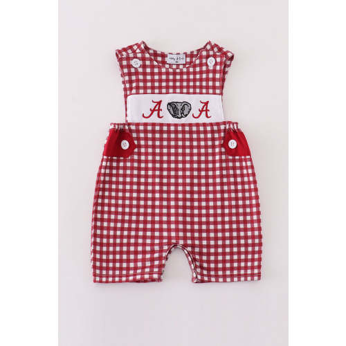 Alabama embroidery boy gingham jonjon – HoneyBean