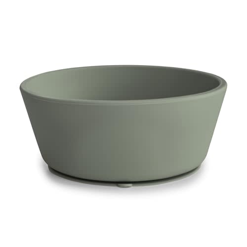 mushie Silicone Suction Bowl | BPA-Free Non-Slip Design (Dried Thyme)