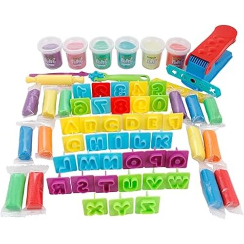 Crayola Silly Scents Mega Dough Activity Kit - Fidget Toys & Sensory Toys for Kids - 50+ Pieces Including Scented Dough, Alphabet & Number Cutters - Ideal Creative Play