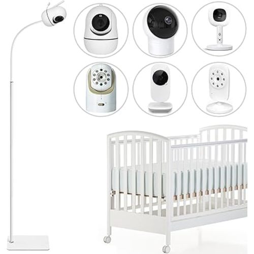 67 inch Adjustable Height Baby Monitor Floor Stand Holder for Infant Optics DXR-8 Pro,eufy HelloBaby HB65/HB66/HB248,ANMEATE SM935E or Any Cameras with 1/4 Screw Mount
