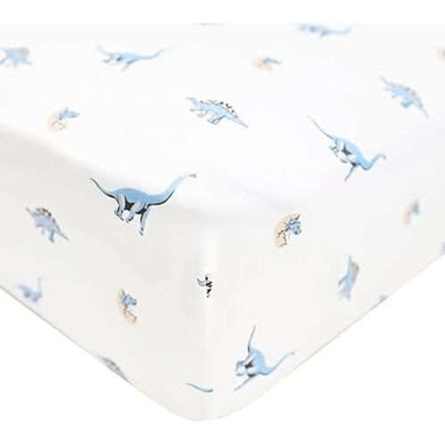 Kyte Baby Soft Crib Sheet - Standard Fitted Crib Sheet Made with Rayon from Bamboo, Ultra-Gentle and Breathable (Jurassic)