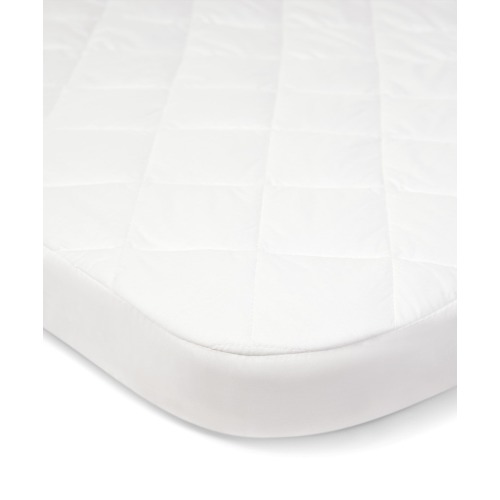 Lua Bedside Cot Mattress Protector - White