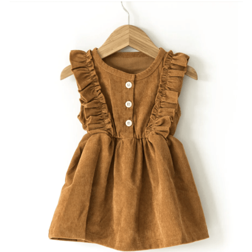 Serenity Corduroy Dress in Rust | Reverie Threads