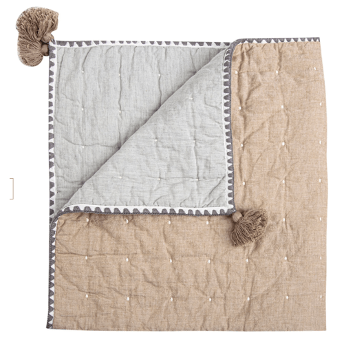 Ezra Copper Quilted Blanket | Crib Bedding Sets - Crane Baby