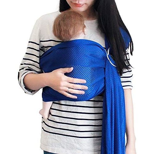 Baby Water Ring Sling Carrier | Lightweight Breathable Mesh Baby Wrap for Infant, Newborn, Kids and Toddlers | Perfect for Summer, Swimming, Pool, Beach | Great for Dad Too Royal Blue