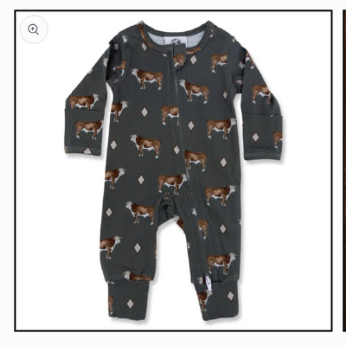 Hereford Bull Folding Feet Jammies – Cowkid Clothing Company