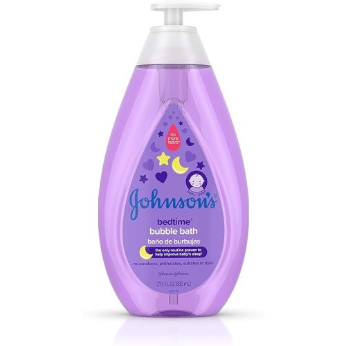 Johnson's Bedtime Baby Bubble Bath with Relaxing & Soothing NaturalCalm Aromas, Hypoallergenic, Gentle & Tear-Free Nighttime Bubble Bath for Babies, Kids & Toddlers, 27.1 fl. oz