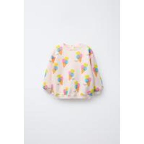 ICE CREAM PRINT SWEATSHIRT - Pink | ZARA United States