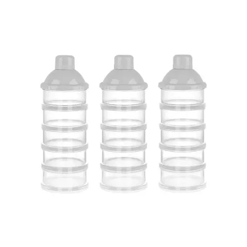 Accmor Formula Dispenser On The Go, 5 Compartments Stackable Formula Container for Travel, Baby Milk Powder Kids Snack Container, BPA Free