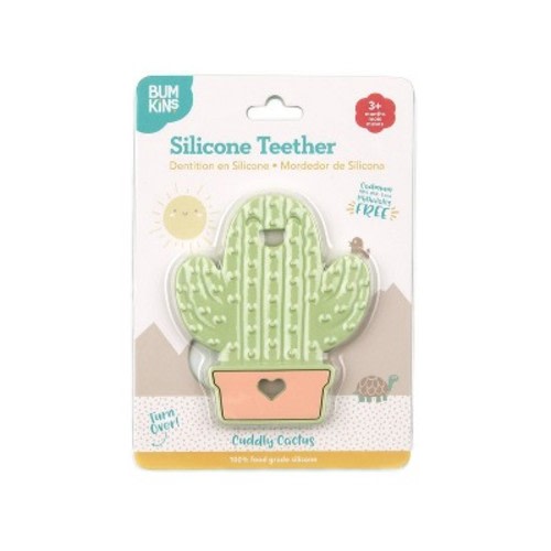 Bumkins Silicone Teether, Color: Cactus