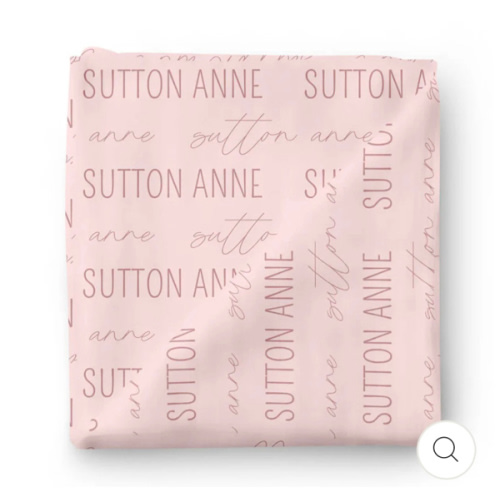 Personalized Baby Name Swaddle Blanket