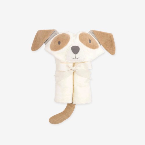 Tan Puppy Hooded Baby Bath Wrap BROWN / O/S