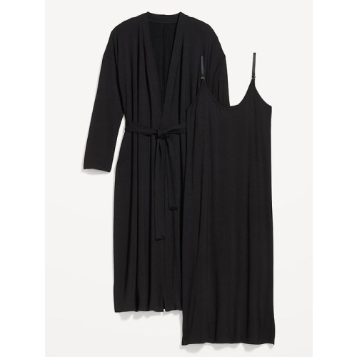 Maternity Robe and Nursing Nightgown Set